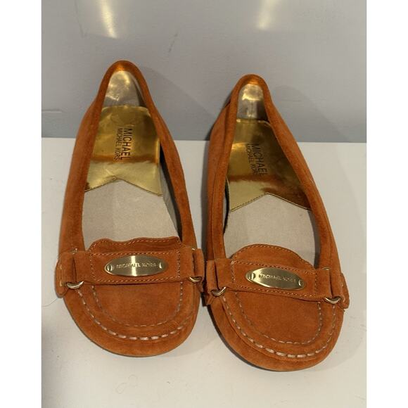 Michael Kors Shoes - MICHAEL KORS Orange Suede Leather Loafers Moccasins Slip On Shoes Women’s Size 7